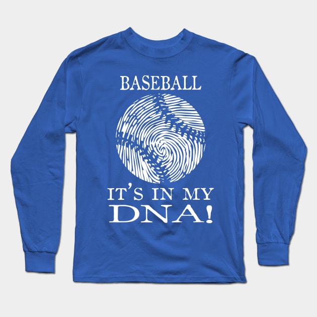 Baseball DNA Vintage Love Baseball Long Sleeve T-Shirt by TeeCreations